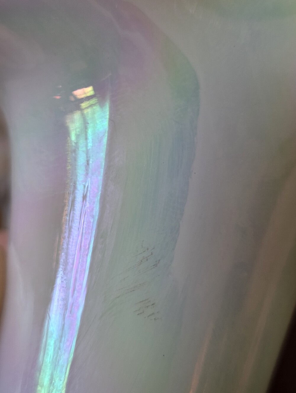 Fenton Jack in the Pulpit Opalescent Hand-Painted Vase, Pink Rose Detail - Picture 7 of 7